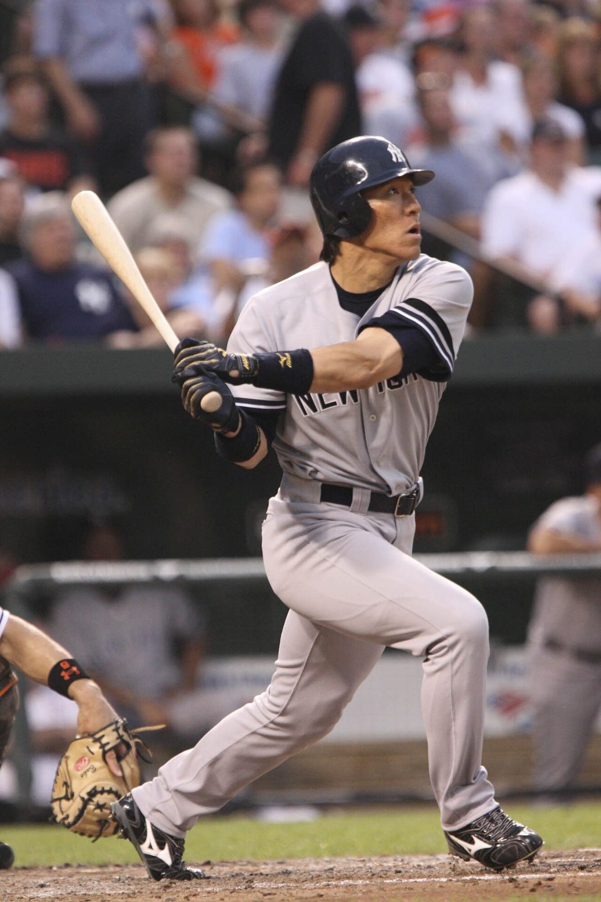 Hideki Matsui batting (MLB era