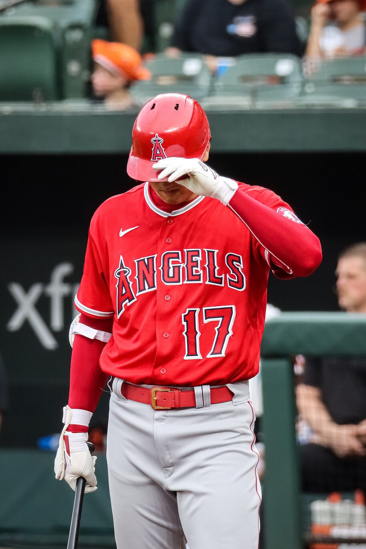 Shohei Ohtani with the Angels after being posted from Nippon-Ham in 2017